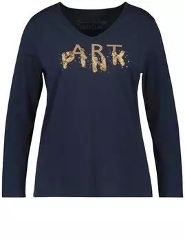 Лонгслив Samoon, темно-синий