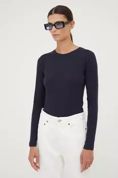 Лонгслив Samsoe Samsoe, темно-синий