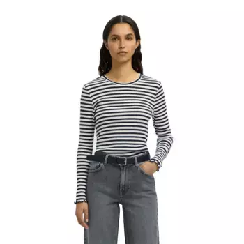 Лонгслив Selected Anna Stripe, синий