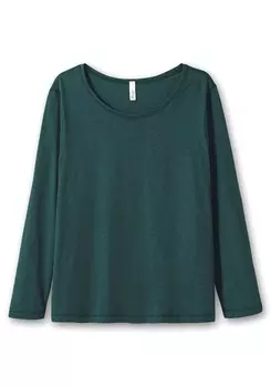 Лонгслив Sheego, изумрудный
