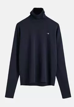 Лонгслив SHIELD LS TURTLE NECK GANT, темно-синий