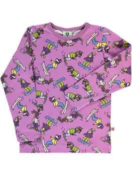 Лонгслив Smfolk, фиолетовый