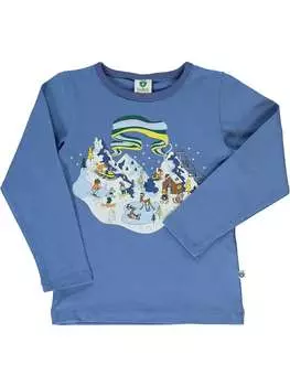 Лонгслив Smfolk, синий