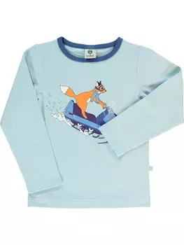 Лонгслив Smfolk, светло-синий