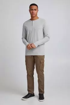 Лонгслив !SOLID Langarmshirt, серый