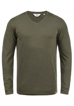 Лонгслив !Solid Shirt, зеленый