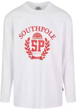 Лонгслив Southpole "Мужская футболка Southpole College с длинным рукавом", белый