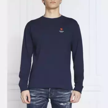 Лонгслив стандартной посадки с сезонным логотипом Kenzo, синий