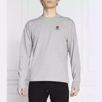Лонгслив стандартной посадки с сезонным логотипом Kenzo, серый