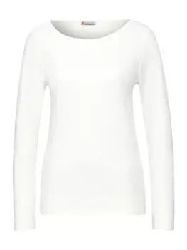 Лонгслив Street One Langarmshirt, белый