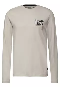 Лонгслив Street One MEN Shirt, светло-бежевый