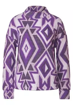 Лонгслив Street One, пятнистый фиолетовый