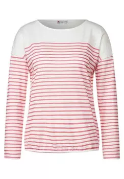 Лонгслив Street One, розовый/белый