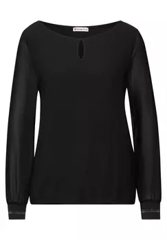 Лонгслив STREET ONE Shirt, черный