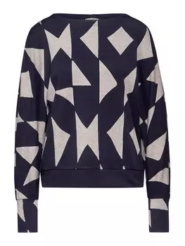 Лонгслив STREET ONE Shirt, темно-синий