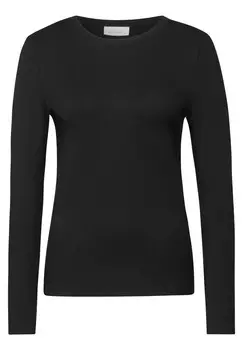 Лонгслив Street One Studio Shirt, черный