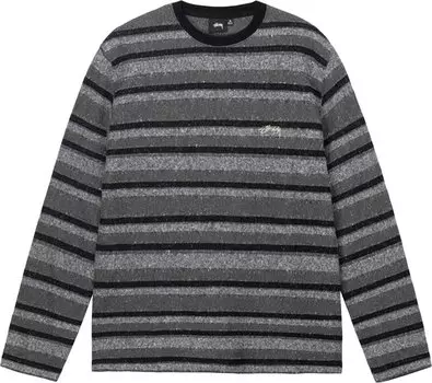 Лонгслив Stussy Baja Stripe Long-Sleeve Crew 'Black', черный