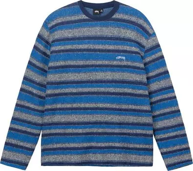 Лонгслив Stussy Baja Stripe Long-Sleeve Crew 'Blue', синий