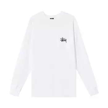 Лонгслив Stussy Basic Long-Sleeve Tee 'White', белый