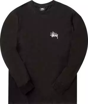 Лонгслив Stussy Basic Long-Sleeve Tee 'Black', черный