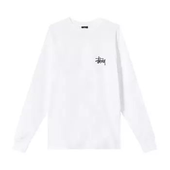 Лонгслив Stussy Basic Long-Sleeve Tee 'White', белый