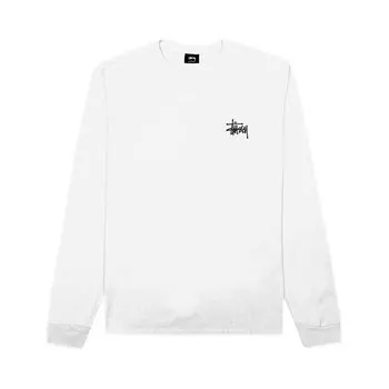 Лонгслив Stussy Basic Long-Sleeve Tee 'White', белый