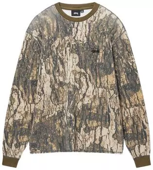 Лонгслив Stussy Basic Stock Long-Sleeve Thermal 'Relic Camo', разноцветный