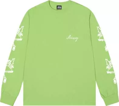 Лонгслив Stussy Paradise Lost Long-Sleeve Tee 'Tea', зеленый