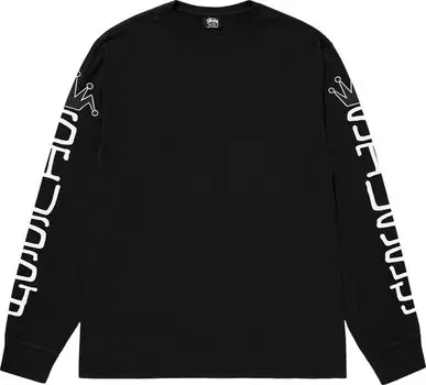 Лонгслив Stussy Pigment Dyed Jumbo 'Black', черный