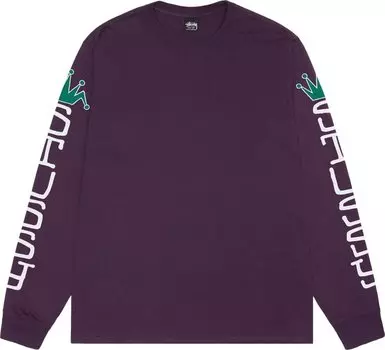 Лонгслив Stussy Pigment Dyed Jumbo 'Purple', фиолетовый