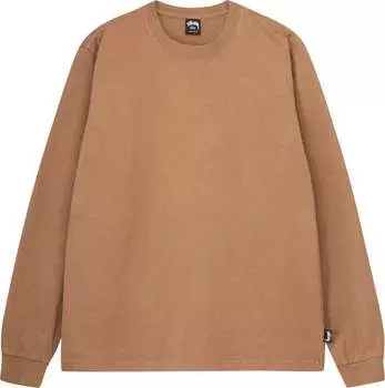 Лонгслив Stussy Pigment Dyed Long-Sleeve Crew 'Brown', коричневый