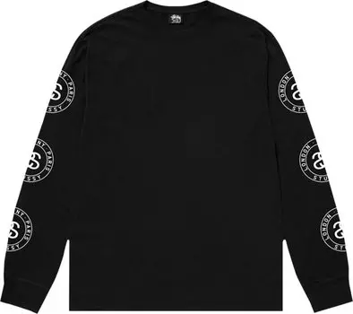 Лонгслив Stussy Seal Pigment Dyed Long-Sleeve Tee 'Black', черный