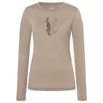 Лонгслив Super.Natural Deer Art L/S, цвет Fallen Rock/Black Ink/Copper