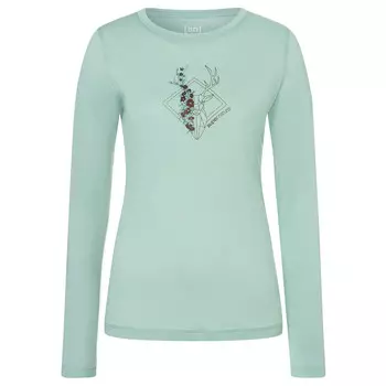 Лонгслив Super.Natural Deer Art L/S, цвет Light Jade/Balsam Green/Copper