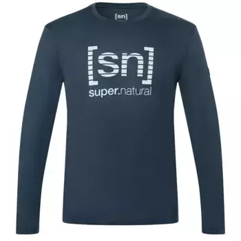 Лонгслив Super.natural Grid Logo, синий