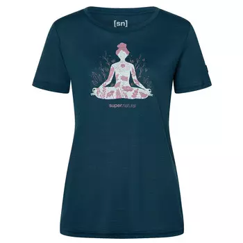 Лонгслив Super.Natural Kryssede Ski L/S, цвет Blueberry/Fresh White/High Risk Red