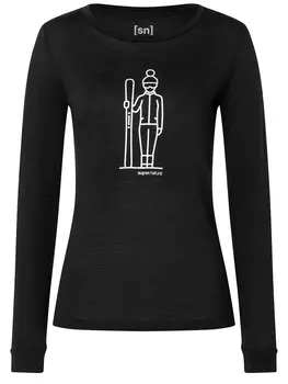 Лонгслив super.natural Merino, черный