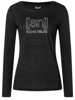 Лонгслив super.natural Merino, черный