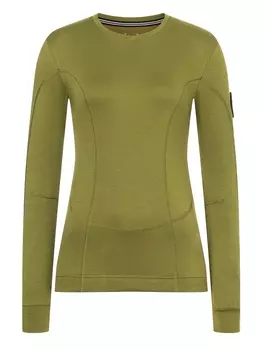 Лонгслив super.natural Merino Fahrradtrikot, оливково зеленый