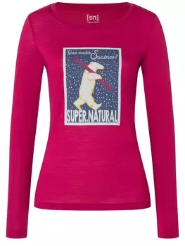 Лонгслив super.natural Merino, розовый