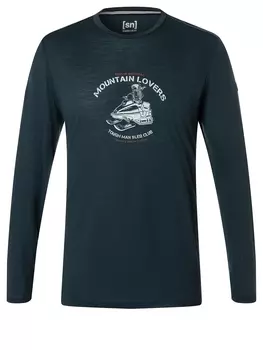 Лонгслив super.natural Merino, синий