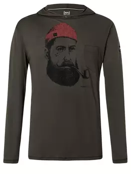 Лонгслив super.natural Merino, зеленый