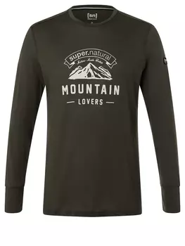 Лонгслив super.natural Merino, зеленый