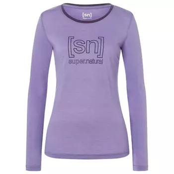 Лонгслив Super.Natural The Essential Logo L/S, цвет Purple Haze/Mysterioso