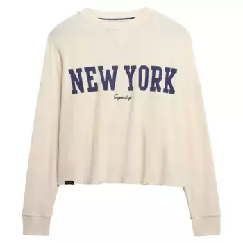 Лонгслив Superdry Ath Essential Graphic, бежевый