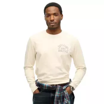 Лонгслив Superdry Athletic Ess, бежевый