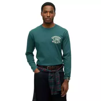 Лонгслив Superdry Athletic Ess, зеленый