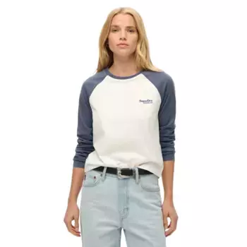 Лонгслив Superdry Essential Logo Baseball, белый