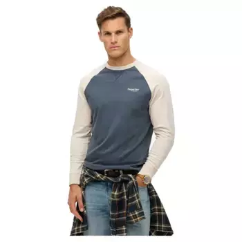 Лонгслив Superdry Essential Logo Baseball, синий