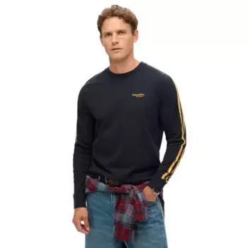 Лонгслив Superdry Essential Logo Retro St, черный